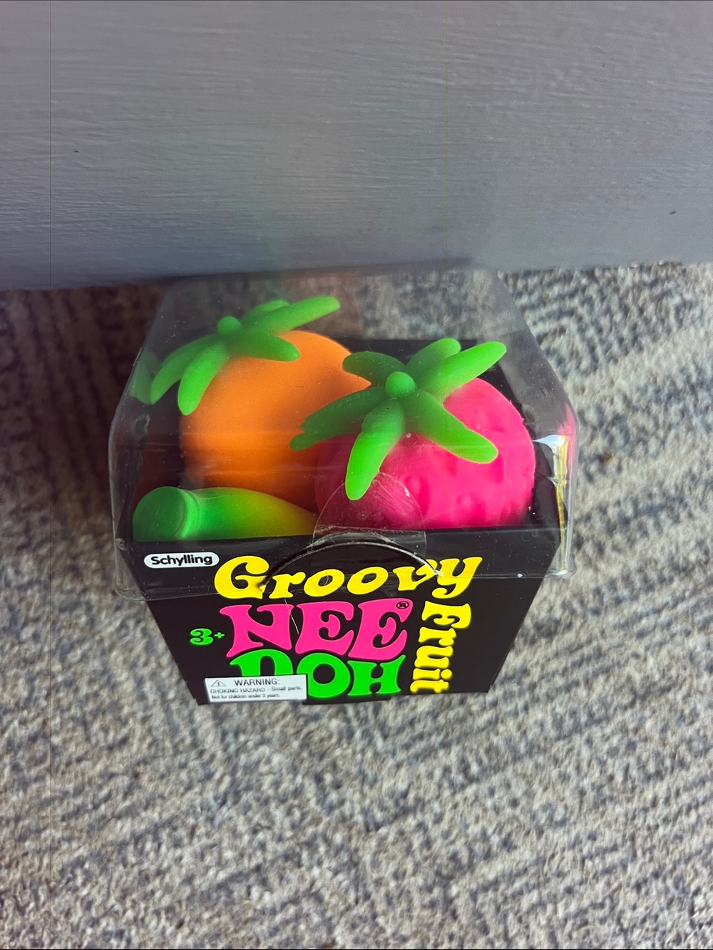 NeeDoh Groovy Fruit Stress Toy Set - Strawberry, orange and banana